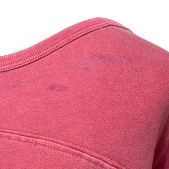 Hand Printed Medium Upcycled Pumpkin Autumn Fall Flower 3/4 Sleeve Rustic Tee - Picture 3 of 4